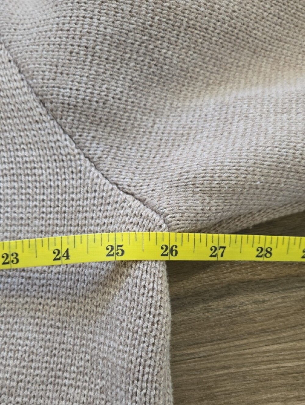 Abercrombie & Fitch Easy Long Sleeve Polo Sweater Beige XL Preppy Oversized - Picture 6 of 7